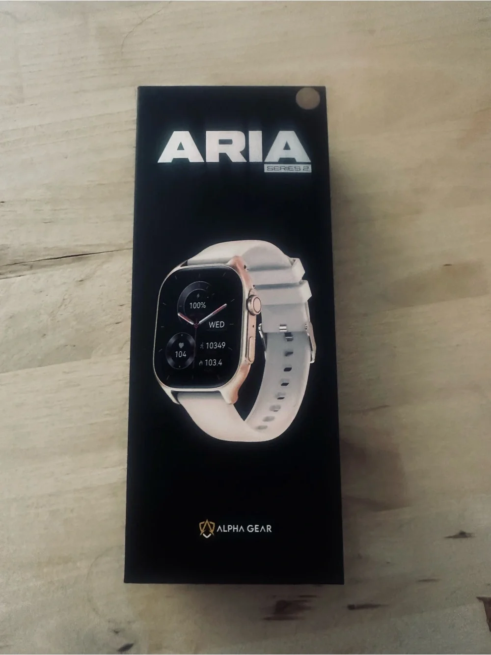 Rose Gold Case Smartwatch with Pink Silicone Band